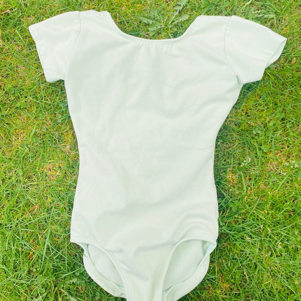 Eurotard Girl's Cotton Blend Leotard in Mint Color (Sz S)